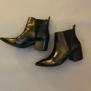 Black Pointed Ankle Boots